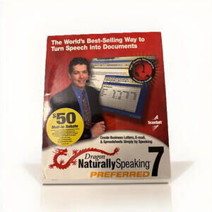 Dragon Naturally Speaking 7 Preferred - By‎ Scansoft NIB